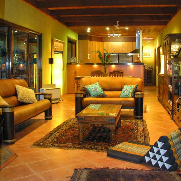The indoor and outdoor shared areas The indoor and outdoor shared areas